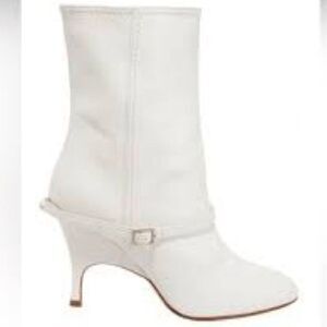 Alchimia Di Ballin Kari leather Ankle Boots Elegant White Women's Boots (Size39)